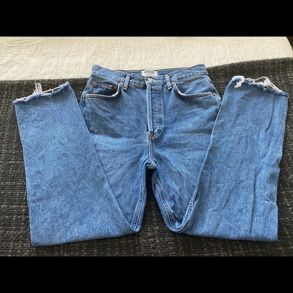 Agolde Riley High Rise Straight Crop - Picture 2 of 4